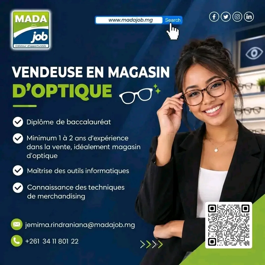 Tolotr'asa _ Vendeuse en magasin d'optique — photo 1