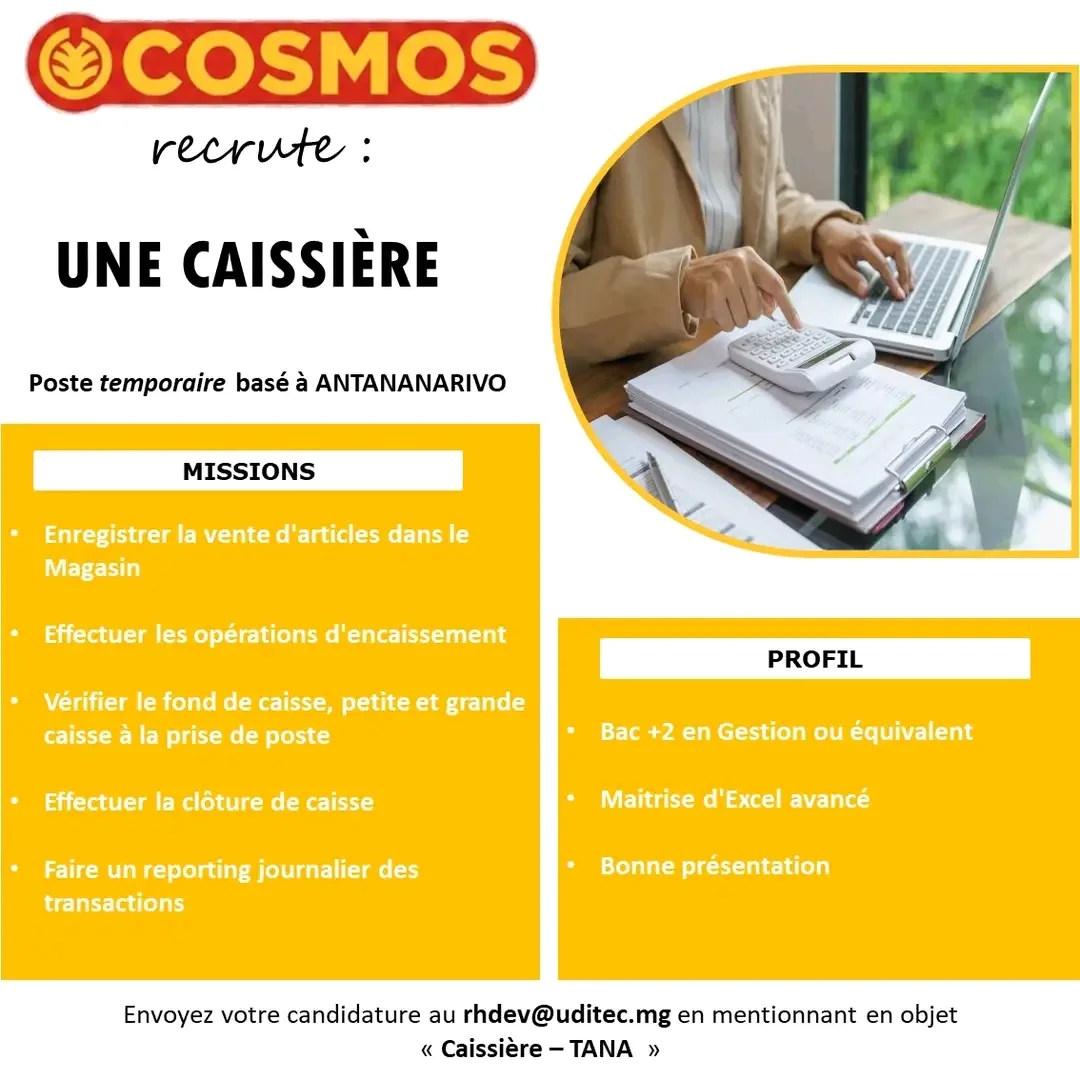 Offre d'emploi _ Cosmos — photo 1