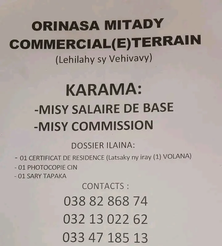 Offre d'emploi _ Commercial sur terrain — photo 1