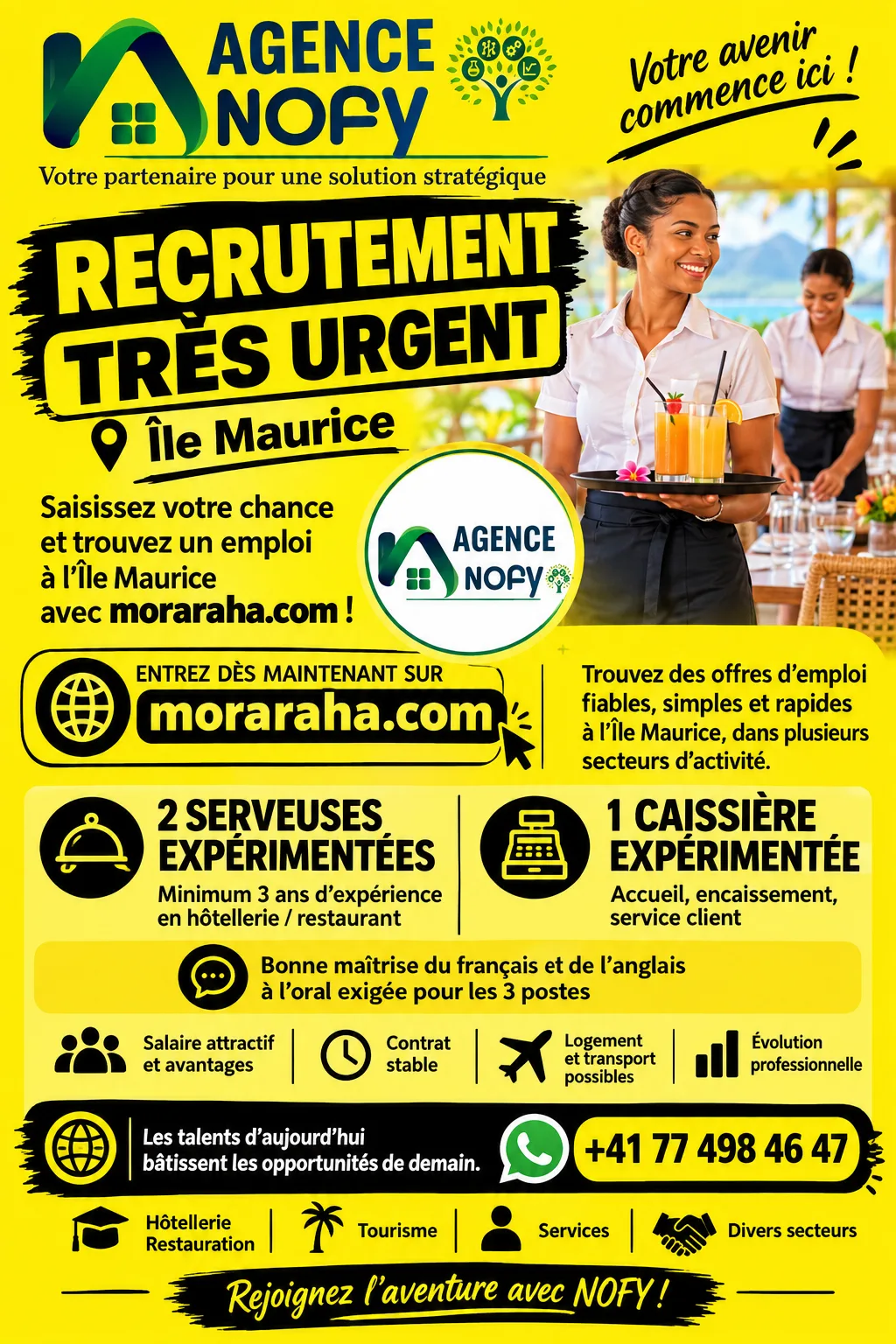 Serveuse à Maurice