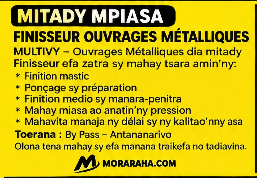 Offre pour Finisseur Ouvrages Métalliques — photo 1
