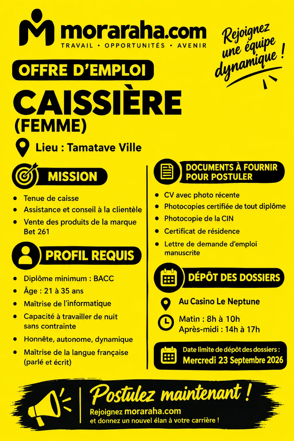 Offre D'emploi Tanarive — photo 1