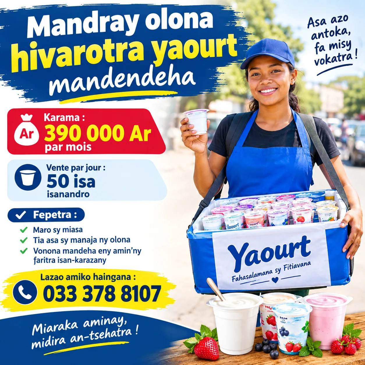 Mitady olona hivarotra Yaourt — photo 1