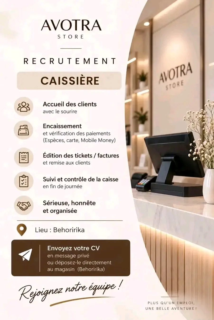 Avotra Store recruter — photo 1